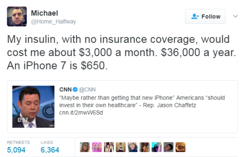 medranochav:  nevaehtyler:  When you get both phones and health care for free so you don’t know the prices of either.  I fucking despise this argument… this is really their logic too 