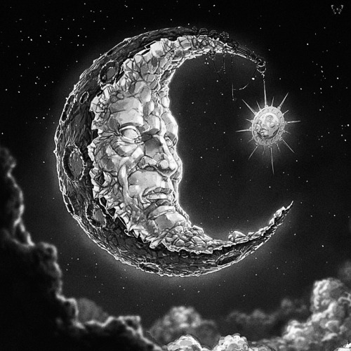 whitesoulblackheart:  Moon and Sun by Papierpilot (Please leave credit … Ƹ̴Ӂ̴Ʒ) 