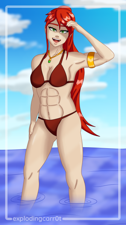 Beach Pyrrha for my yearly benchmark.(Kinda skimped out on the bikini this year)