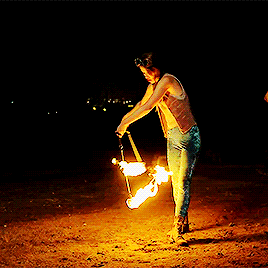 dinah-lance:All Work No Play: Fire Spinning