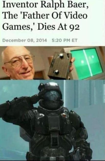 senpatriarch:  we-love-gaming:  This man has my respect.RIP Ralph Baer  A legend goes on to Valhalla 