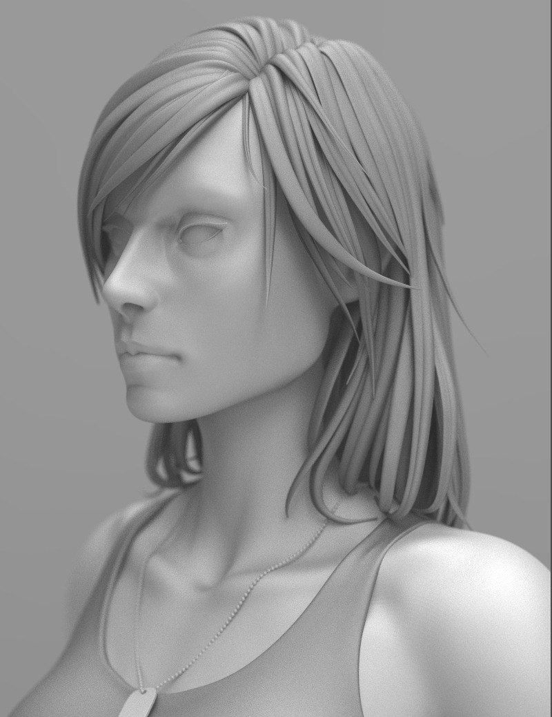 laloon:A little hair exercise since I need to get faster with curves. Did a Pharah