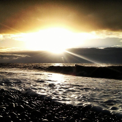 Sun Rise at Budleigh Salterton beach , devon , UK ….. My favourite naturist beach in England 