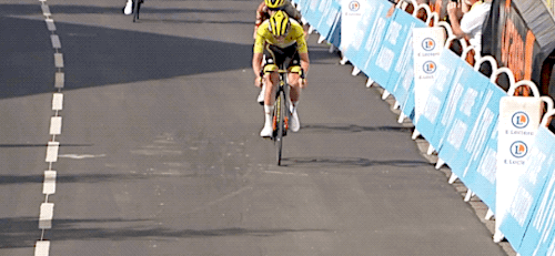 Jonas Vingegaard And Tadej Pogačar's Sprint To The Finish Line Of Stage 9.