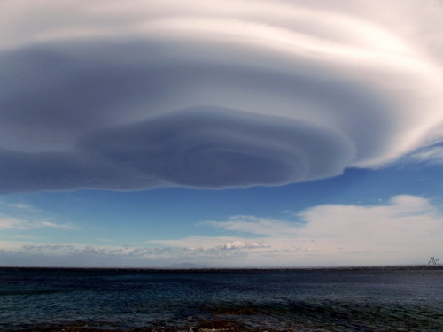 Lenticulaire sur merMe fait penser à un tableau de Giorgia O'Keeffe “Abstaction white rose &rd