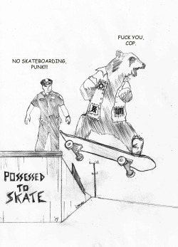 californiapunk:  California Bears by Alex Ramirez POSSESSED TO SKATE So I had this idea of drawing bears doing punk rock things. I call it CALIFORNIA BEARS. It’s stupid and absurd and so that’s where the humor lies, in it being stupid and absurd.