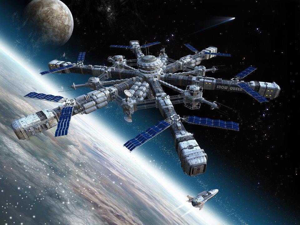 Spaceships Galore! — Futuristic, Space Future, Sci-Fi, Space Station,...