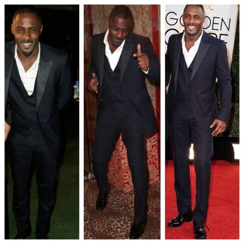 skiyhipster:Idris Elba At The Globes. #goldenglobes #fashion