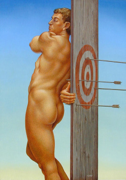 Houndeye: Michael Bergt St. Sebastian 2000 – Egg Tempera On Panel  