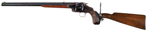 Smith and Wesson Model 340 revolving rifle, produced between 1879 to 1877. Estimated Value: $7,500 -