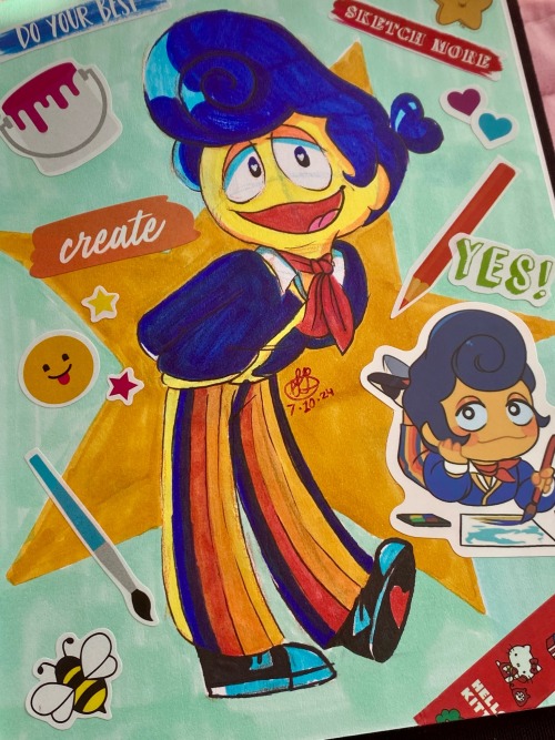 OG drawing, higher saturation and different angle