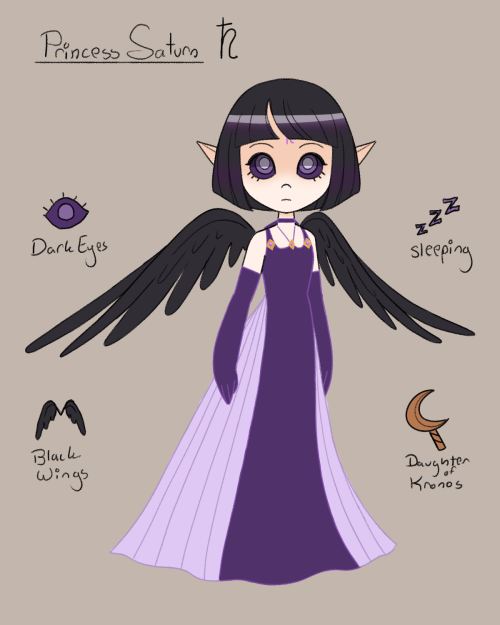 abbidavisart:Silver Millennium Outer Sailor Princesses and Species Breakdown!Part two! This one is a