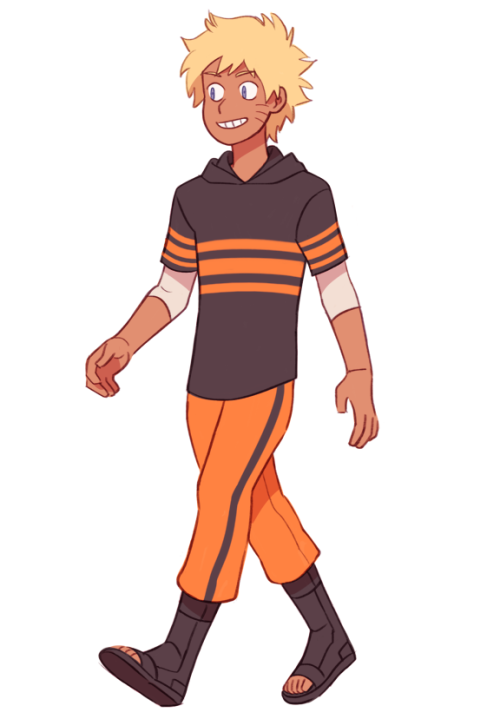 venidel:  here’s my pre timeskip sakura redesign, and teenage naruto in casual clothes. also i made some changes to my sasuke redesign, though i’m not sure which version i prefer. 