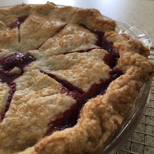 From Gastroposter Chris Rosenburg: A “Taste of Summer” Raspberry pie. Grateful for a fre