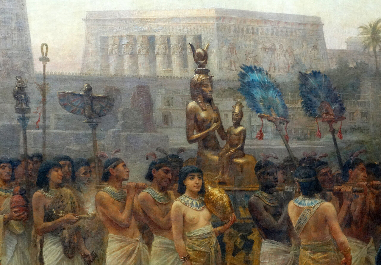 grandegyptianmuseum:  The Flight into Egypt, 1883Joseph, Mary and Jesus enter Egypt
