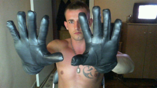 lthrbttm4u:These are the gloves that are going to weld you into your cage and make your chastity exp