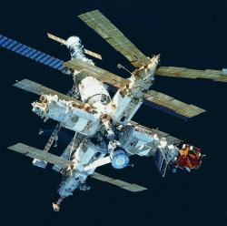 canadian-space-agency:  The first module of the legendary Space station Mir was launched 28 years ago, on February 20th 1986, paving the way for the International Space Station. Credit : ESA Astronaut Sam Cristoforetti