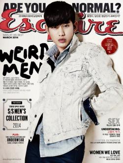 soosoosoohyun:   Kim Soo Hyun on the cover of Esquire Korea March 2014  his lips *dead*