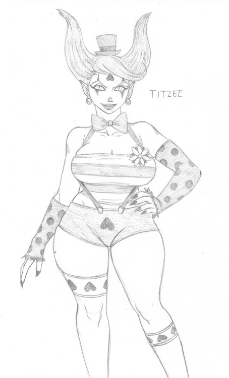 My demonic clown OC,Titzee.