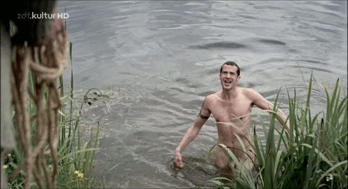 famousnudenaked:  Barnaby Metschurat ~ Frontal ~ Lenz (2009) pt. 3 