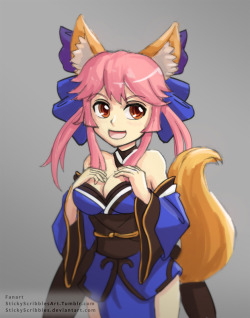  Tamamo No Mae From Fate Series.   Sekikumo  Fanart Request Made Possible By Patreon