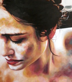 thomassaliot:  Eva close up Oil on canvas 145/170cm