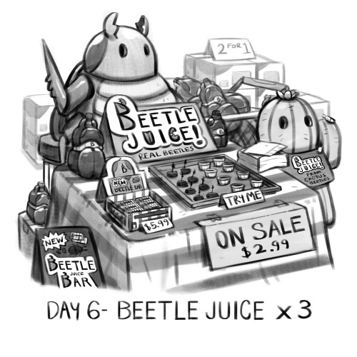 Inktober Day 6- Beetle juice Beetle Juice Beetle Juice.