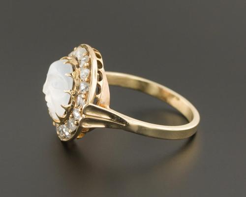 allaboutrings:14k Gold Man in the Moon Ring