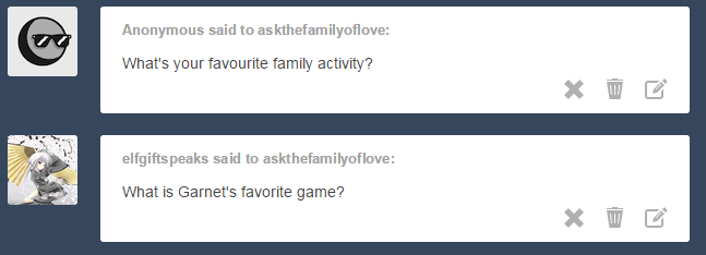 askthefamilyoflove:  Ruby: We like playing games with eachother, and basically just
