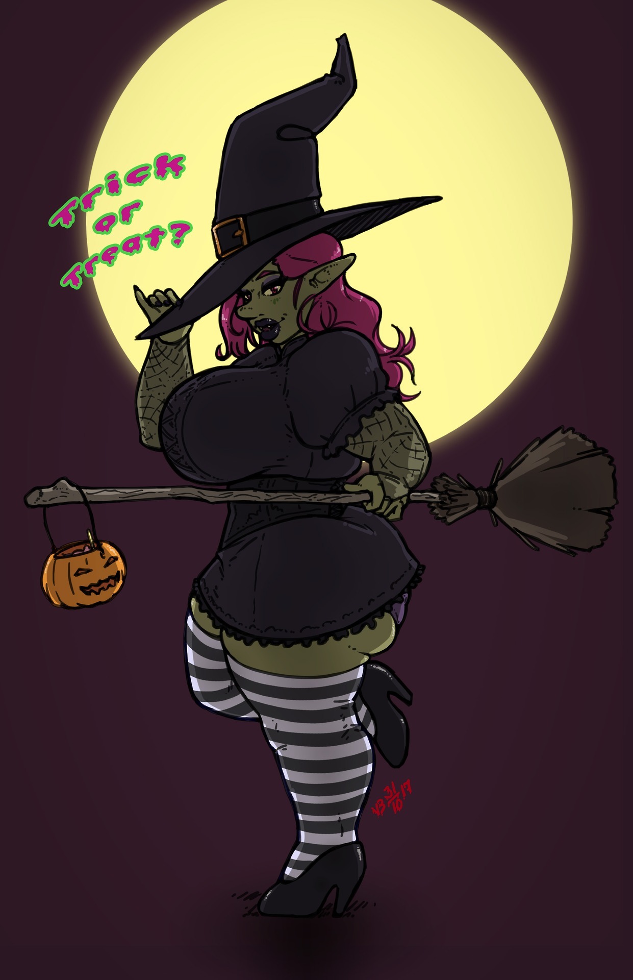 thevonandonly:  There’s always the one who goes with a skimpy Witch costume. Goblin