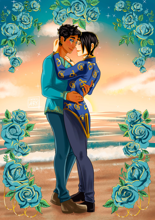 lemoncielart: Alec Lightwood &amp; Magnus Bane from The Shadowhunter Chronicles by @cassandracla