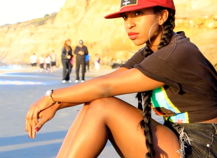 blackfashion:  Electric Hat: Pacsun; Haiti Shirt: Thrifted; High-waisted Shorts: