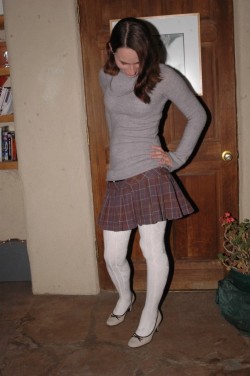 Mikeysag:  Sissifiedcourtney:  Sexy Schoolgirl Shemale Stripping In Front Of Her