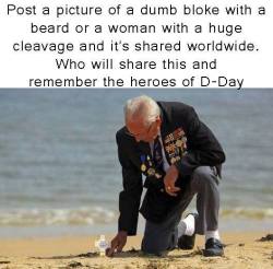 rockyp77:  Other than the caption above I know nothing about this photo. Based on the decorations I think he is probably a UK soldier who left friends and possibly blood on the sand at Normandy. In any case he has more than earned being posted.   Losing