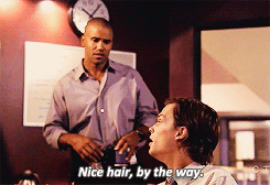 maributerfly:  In which the BAU is fascinated by Reid’s hair. 