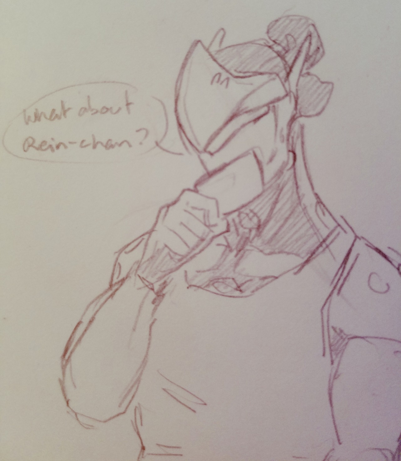 vermillionsketcher:  hanzo seeks important help from genji