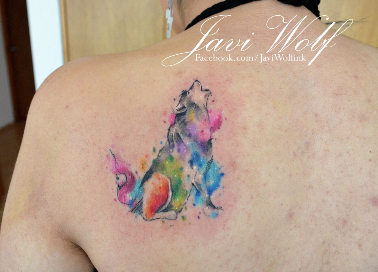 Adrian Bascur  watercolor wolf tattoo  Wolf tattoos Tribal sleeve tattoos  Tattoos