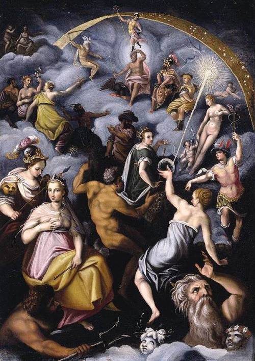 1five1two:‘The Assembly of the Gods’. Jacopo Zucchi. 1575-76. Oil on copper.
