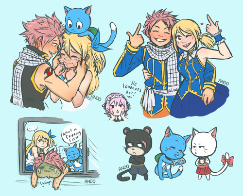 antoniaandros:It’s 7/7 so I’m declaring it Fairy Tail day! Here’s a bunch of doodles!