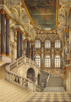 archatlas:  Interiors of the Winter Palace and the New Hermitage Konstantin Andreyevich Ukhtomsky   