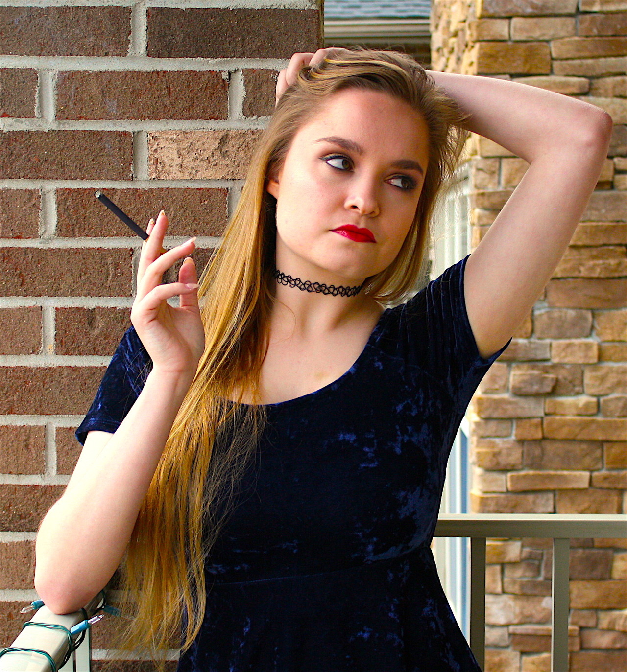 brookeandlacey: Brooke - Nat Sherman Black &amp; Gold see more of me and my sister