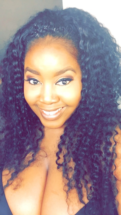 Snapchat selfies.4 bundles of SEA Fiji curl from Indique Human Hair. instagram.com/iloveonyinyechi