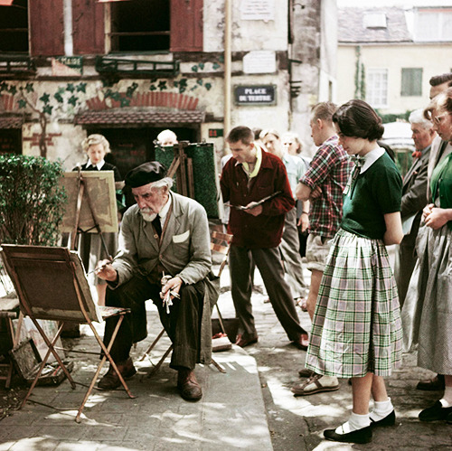 laurasaxby-deactivated20141222:  Montmartre, Paris photographed by Robert Capa, 1952. 