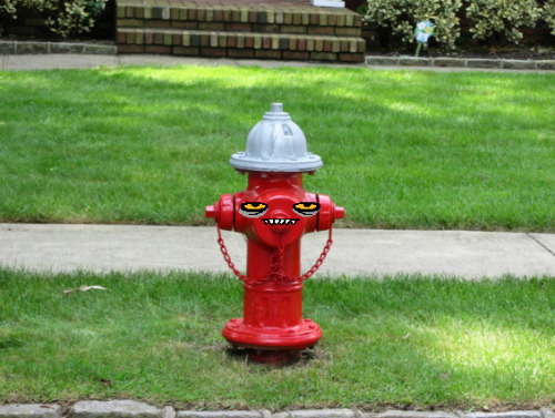 Karkat’s face on a fire hydrant (anon request)