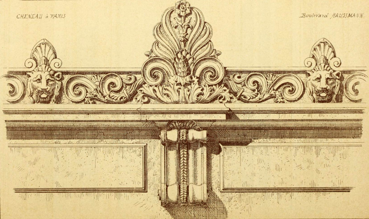 Design for a gutter on Boulevard Haussmann, Paris