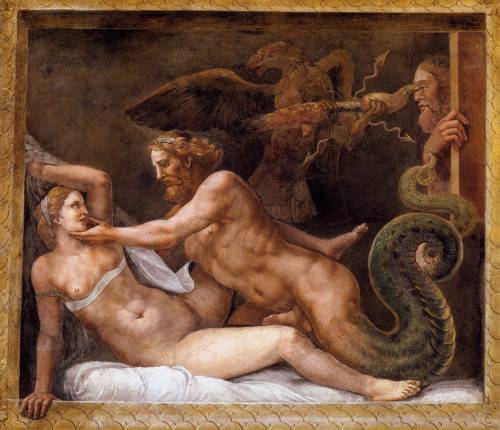 Jupiter Seducing Olympias, Giulio Romano, 1526-8
