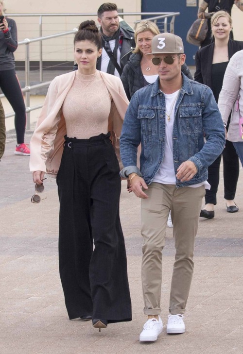 May 20 - Alexandra Daddario and Zac Efron- Visiting Bondi Beach Lifeguard Team &lsquo;Bondi Resc