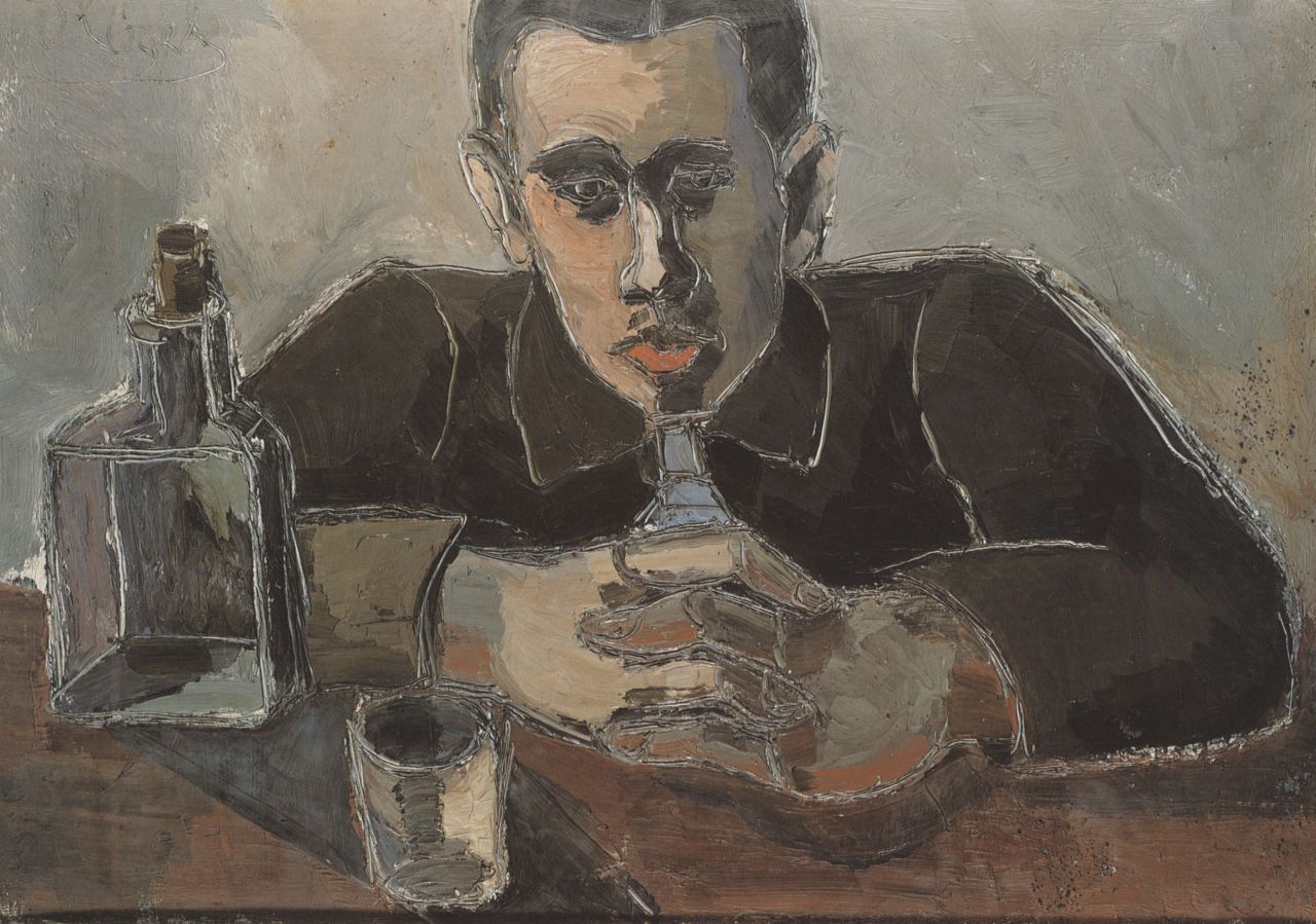 thunderstruck9:  Helmut Kolle (German, 1899-1931), Selbstbildnis als Trinker [Self-portrait