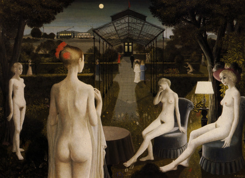 beautiful-belgium:  Paul Delvaux - The Garden (1971)