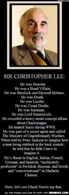 hereinandyland:  RIP Christopher Lee. :(